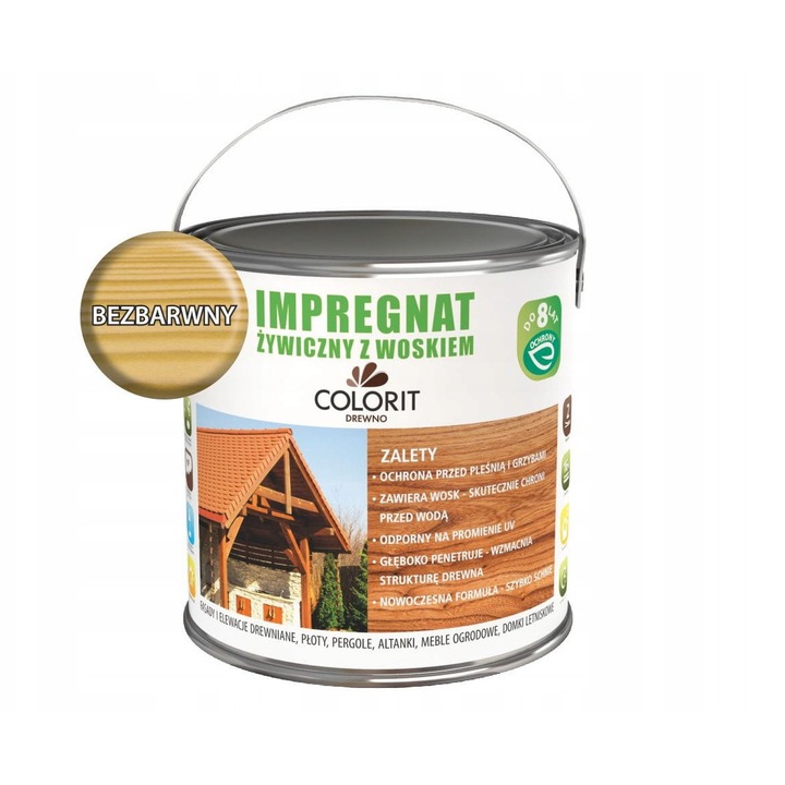 Colorit viaszos impregnáló 2,5L, átlátszó, fa védelmére és díszítésére