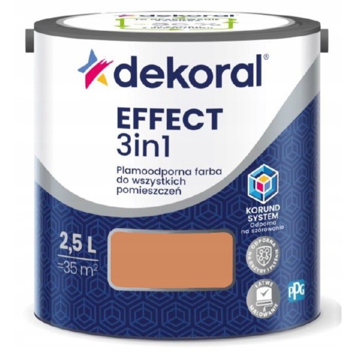 Dekoral 3in1 Miedziat latex festék, 2,5L, folt-, penész- és mosásálló, 35m2