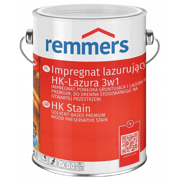 Remmers HK-Lasur 20L favédő lazúr, prémium védelem, dió szín, időjárásálló