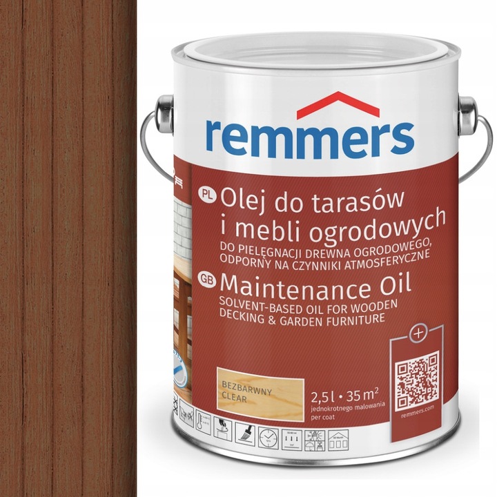 Ulei pentru terase si mobilier de gradina Remmers, Bangkirai, 5L, intensiv, antracit