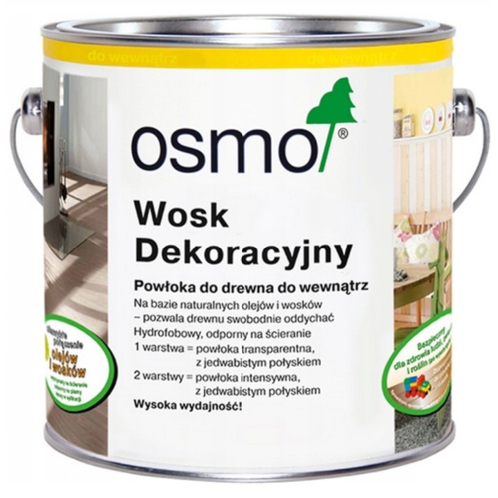 Osmo dekoratív viasz 2,5L 3164 Tölgy, fa felületek befejezéséhez és védelméhez