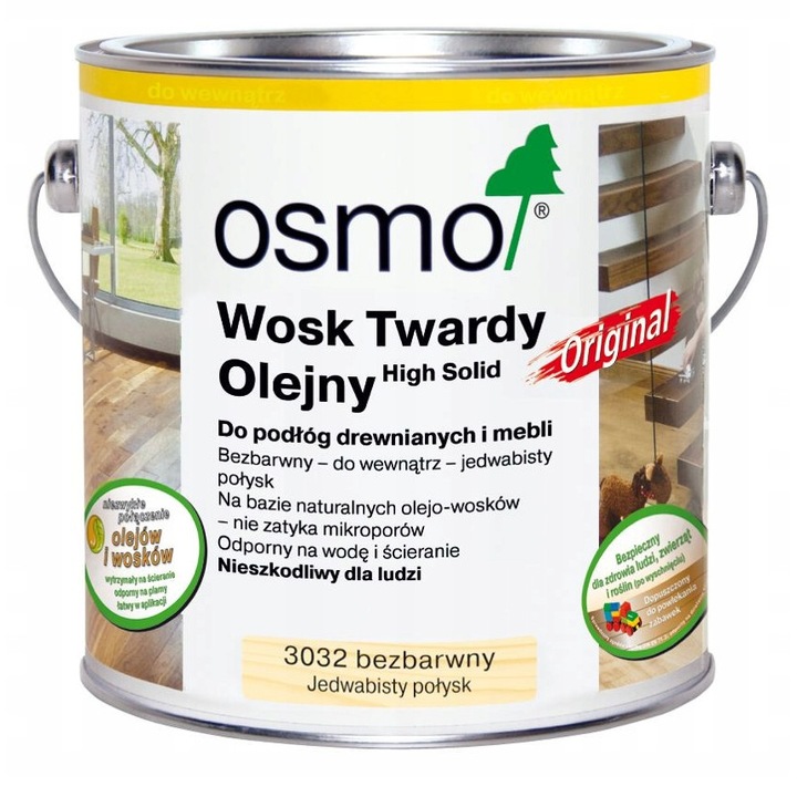Keményviasz olaj, 0,75L, színtelen, selyemfényű felület, 24m2/1L