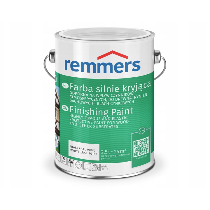 Vopsea pentru lemn Remmers 5L, gri RAL 7016, rezistenta la intemperii, elastica