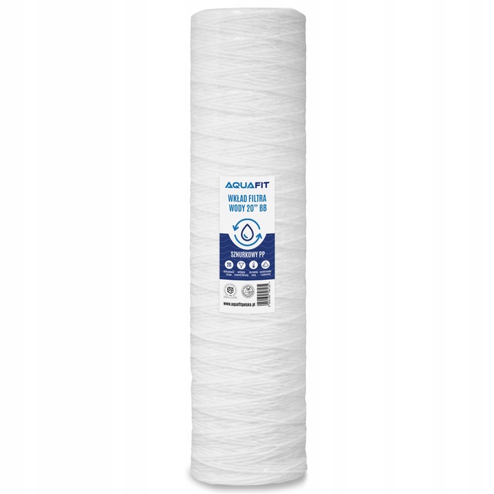 Vízszűrő, Aquafit, 20" BB Big Blue, 20 mikron, polipropilén, 10 hüvelyk