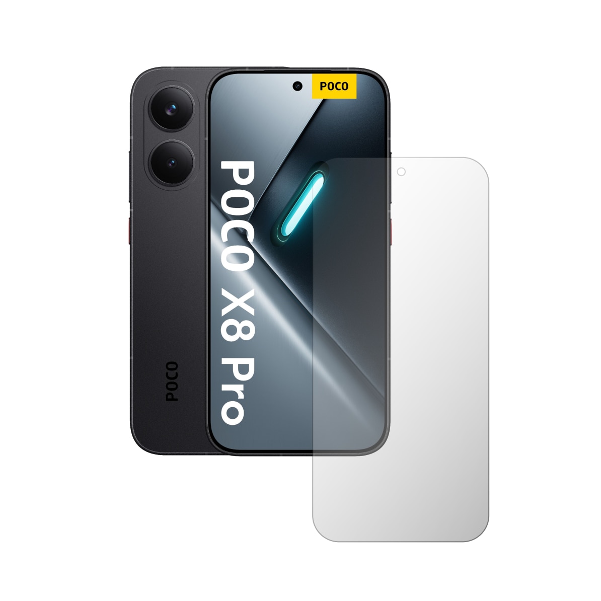 Folie Protectie Ecran Folie24, pentru Poco X8 Pro, 1X Ultra-Clear cu Acoperire Case-Friendly ( Compatibile cu Carcasa ), Adeziva, Flexibila cu Auto Regenerare