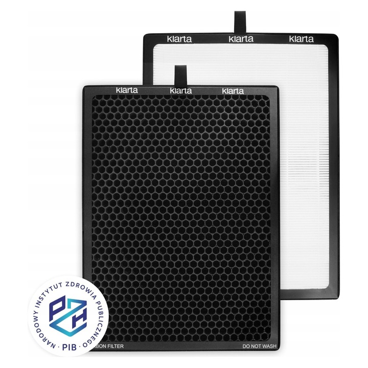 HEPA H13 EF 99.97% szűrőkészlet és Klarta Stor aktívszén szűrő, 42.8x31cm