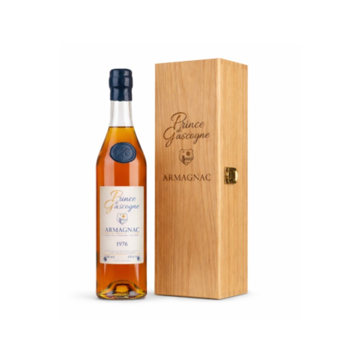 Armagnac 1976 Prince de Gascogne – Vintage Collection – 70cl – Cutie Cadou Lemn, Franta