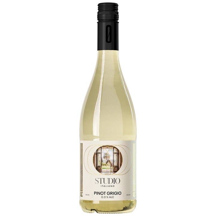 Vin alb fără alcool STUDIO ITALIANO Pinot Grigio 0.75L, vegan, 0, 0% alcool