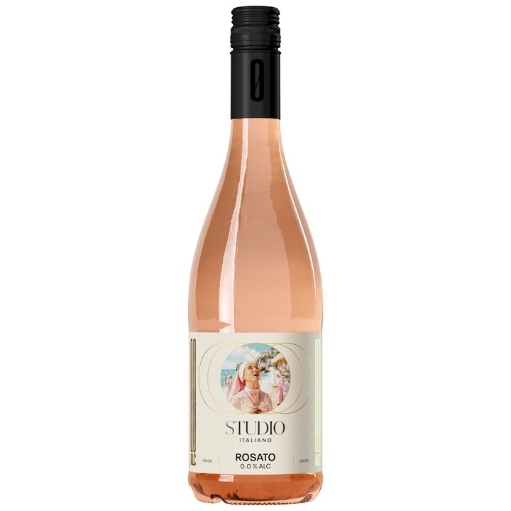 Vin Rose fără alcool STUDIO ITALIANO, 0.75L, roz, vegan