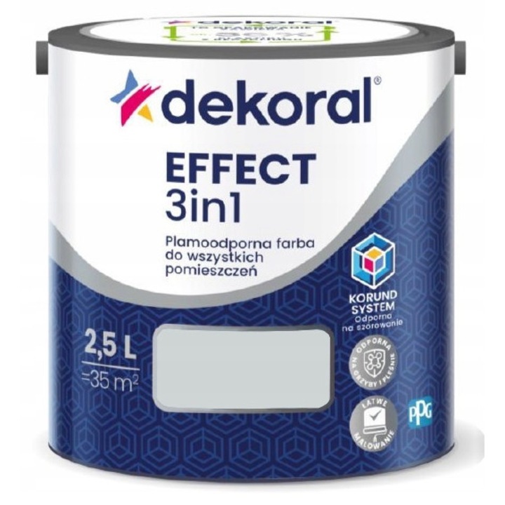 Dekoral Effect 3in1 latex festék 2,5L, világosszürke, folt-, penész- és mosásálló