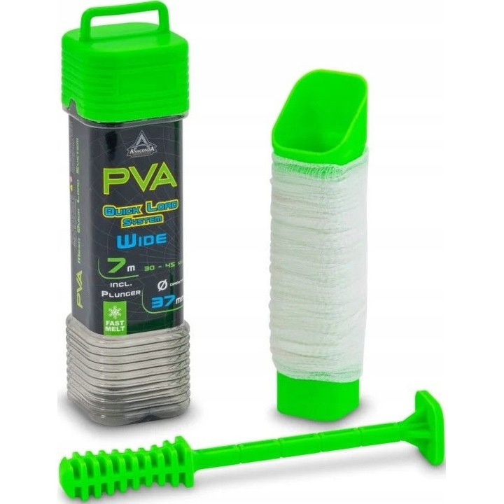 Комплект Anaconda PVA тунел PVA Fast Melt 37мм 7м, система против заплитане, система за бързо пълнене