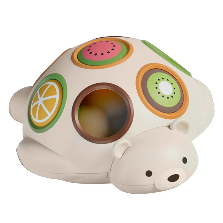 Jucarie de motricitate pentru bebelusi, Pop And Slide, Ursuletul vesel, SALLMA®