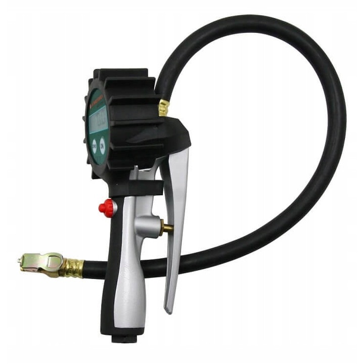 Pistol de pompare digital Jonnesway, 0-14bar, precizie +/- 3%, cu furtun de 0,5m
