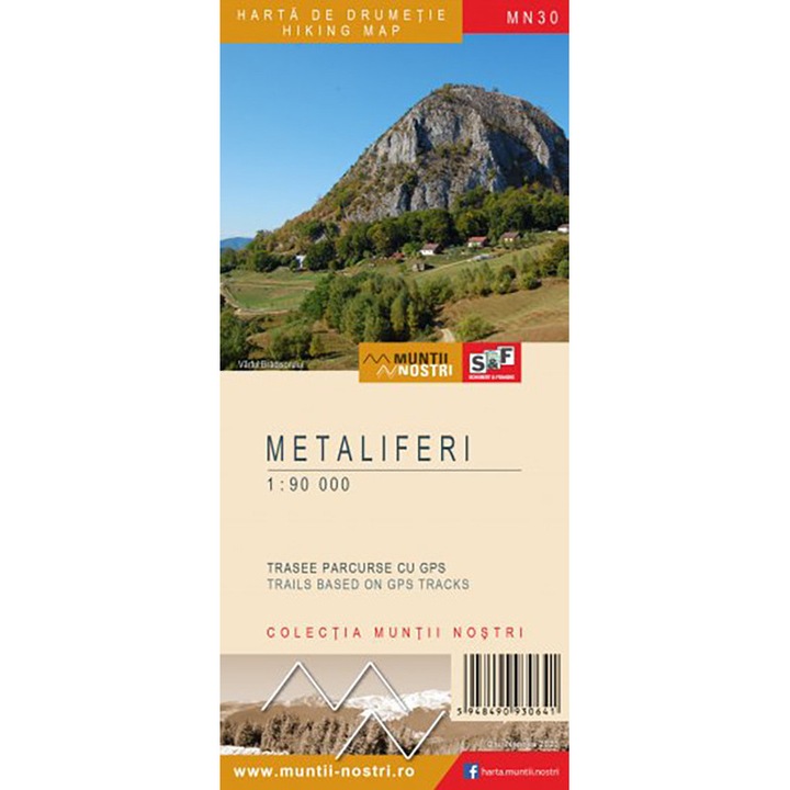Harta de drumedie - Muntii Metaliferi MN30 -