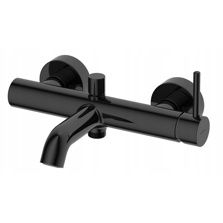 Baterie sanitara de baie Y1230BL, montare pe perete, neagra, 17,5cm, din alama