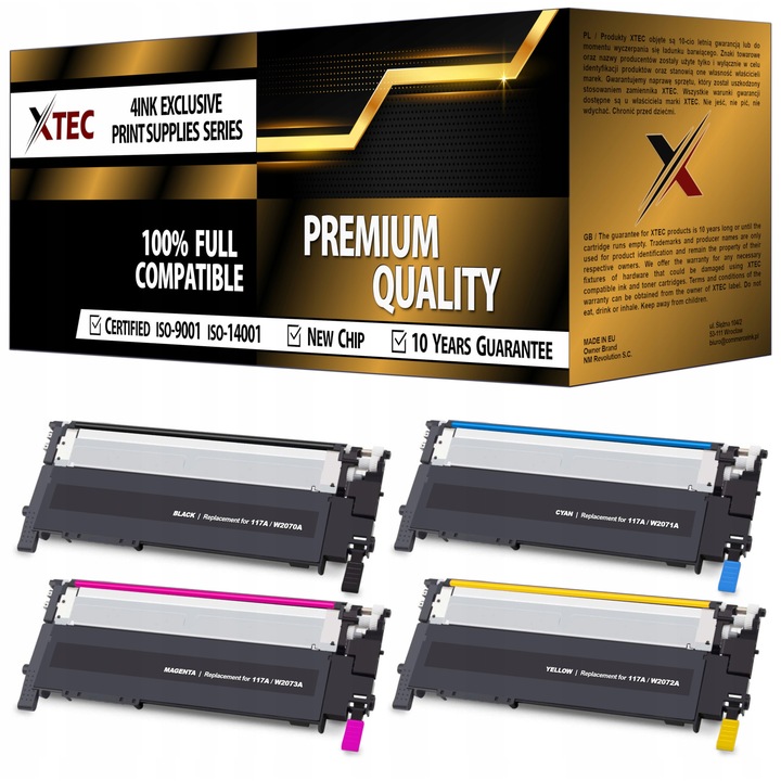 XTEC 117A toner készlet (4 db) HP Color Laser 150a, 150nw, 178nw, 179fnw lézernyomtatókhoz