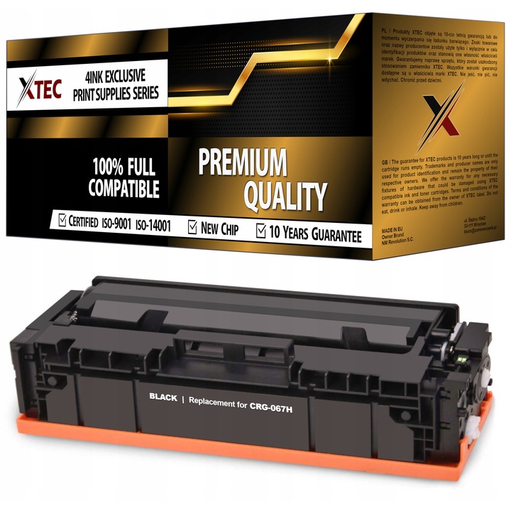 Toner lézer nyomtatókhoz, i4, CRG-067H XL, fekete, 3150 oldal kapacitás