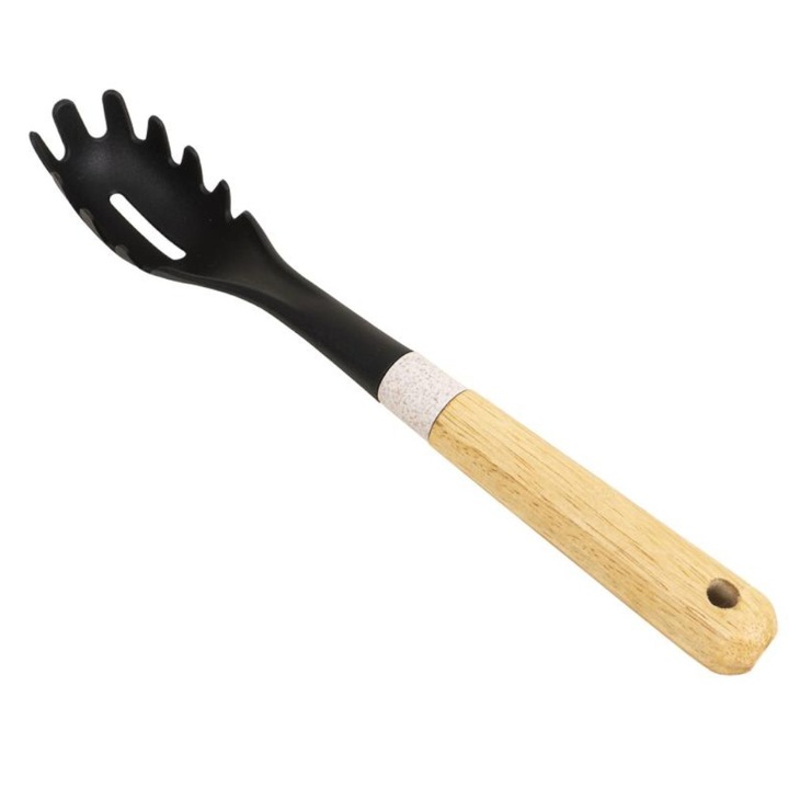 Set 3 x Linguri pentru Salată din Plastic, Zilan, 33cm, Maro/Negru