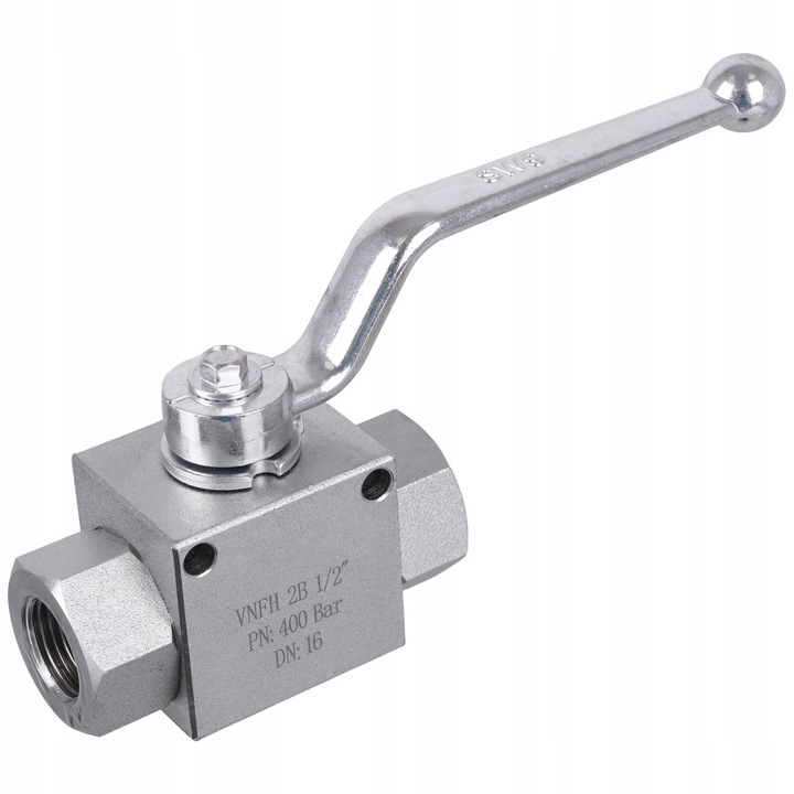 Golyóscsap, Techkar, 1/2", 400bar, horganyzott acél, ezüst