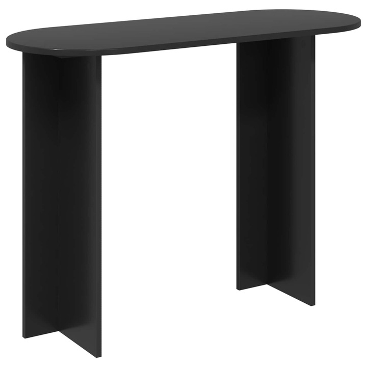 Masa de consola vidaXL, Stejar Negru 100 x 39, 5 x 75 cm Lemn prelucrat