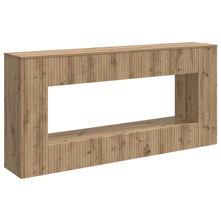 Конзолна маса vidaXL, На райета Артизан Дъб 155 x 29 x 74 см