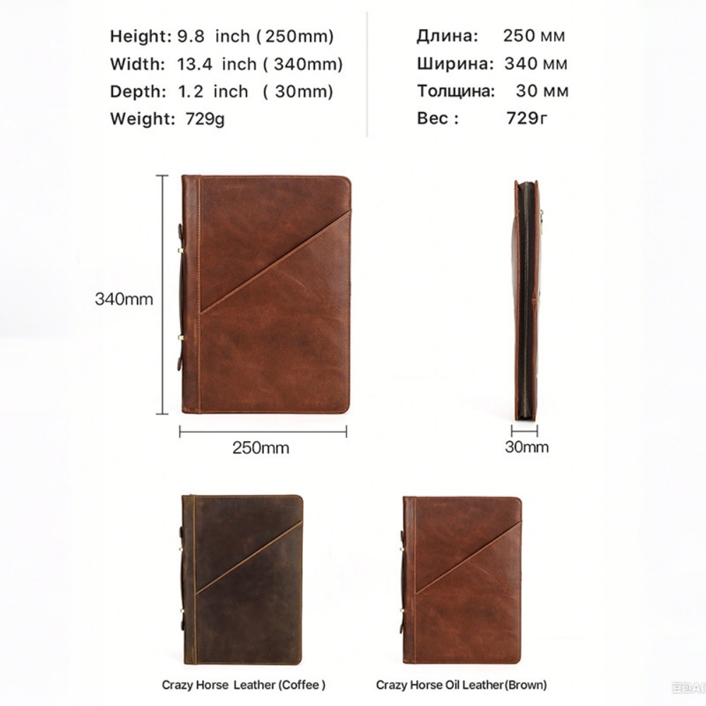 Husă pentru laptop, ORBER, 13.3 inch, compartiment pentru stilou, suport de vizionare, culoare maro