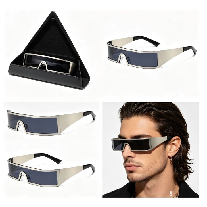 Ochelari de soare Suni 1001010, 49-20-140, Argintiu metalizat