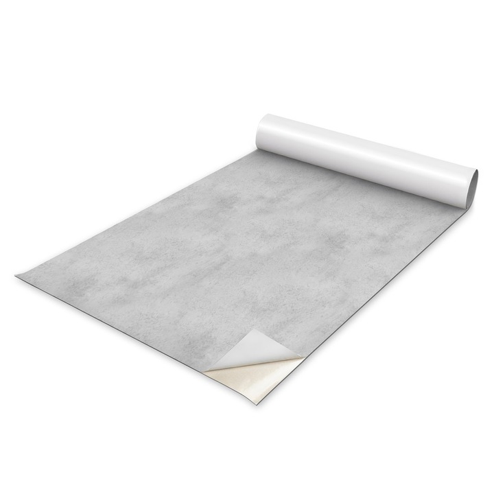 Autocolant Mobilier, Autocolant, Aspect Mat, Coloray, Textura Gri, Gri, 50 x 100 cm, Aplicare Usoara Pe Suprafete Netezi, Pentru Mobila, Usi, DIY, Decor Interior, 010130570020000276769