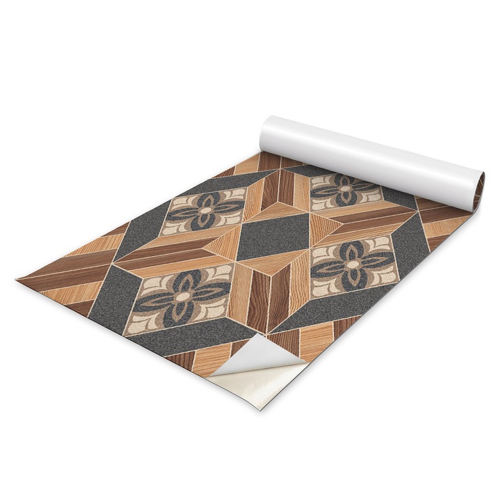 Autocolant Mobilier, Autocolant, Aspect Mat, Coloray, Ornamente Geometrice, Gri, 50 x 100 cm, Aplicare Usoara Pe Suprafete Netezi, Pentru Mobila, Usi, DIY, Decor Interior, 010130570020000283223