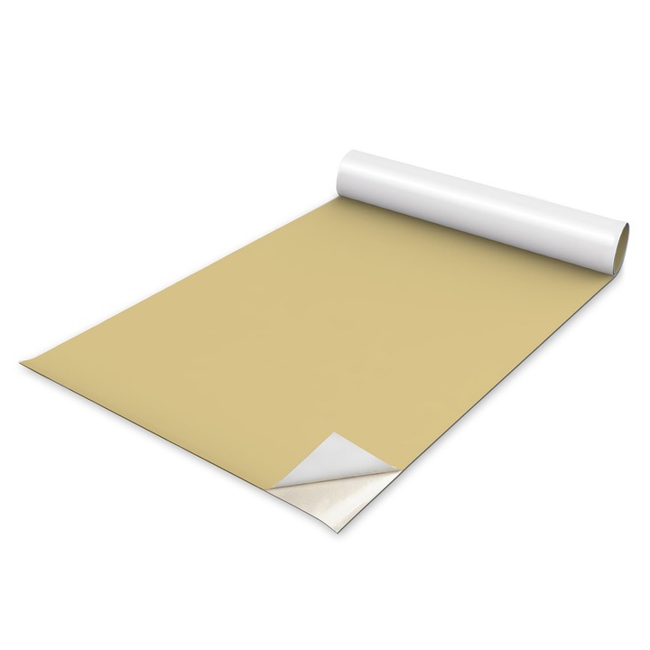 Autocolant Mobilier, Autocolant, Aspect Mat, Coloray, Bej-Galben, Bej, 50 x 100 cm, Aplicare Usoara Pe Suprafete Netezi, Pentru Mobila, Usi, DIY, Decor Interior, 0101305700200ccfef6c7