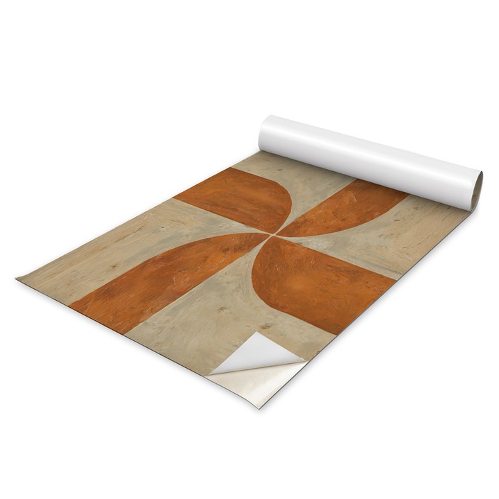 Autocolant Mobilier, Autocolant, Aspect Mat, Coloray, Mori De Vant Pictate, Portocaliu, 50 x 100 cm, Aplicare Usoara Pe Suprafete Netezi, Pentru Mobila, Usi, DIY, Decor Interior, 010130570020000282925