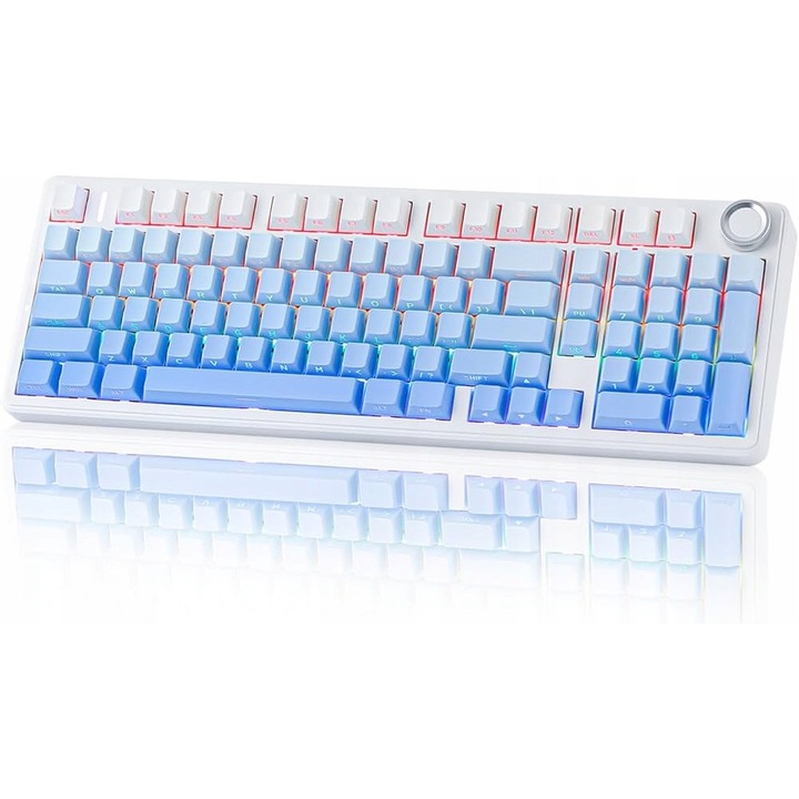 Tastatura Aula F99 Pro RGB, comutator NimbusV3, albastru, set