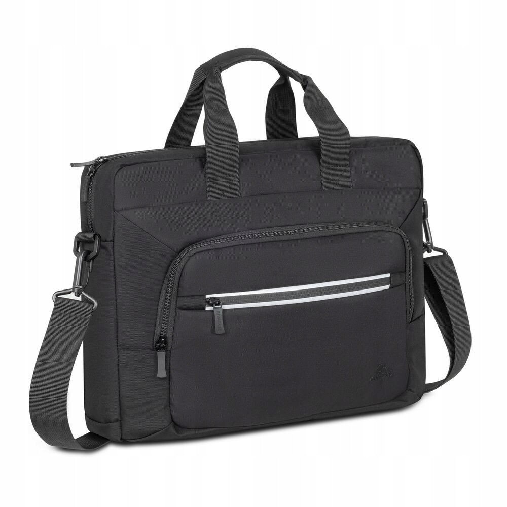 Geanta laptop RIVACASE ECO Alpedorf 7521, 14", neagra, material waterproof, compartiment pentru documente