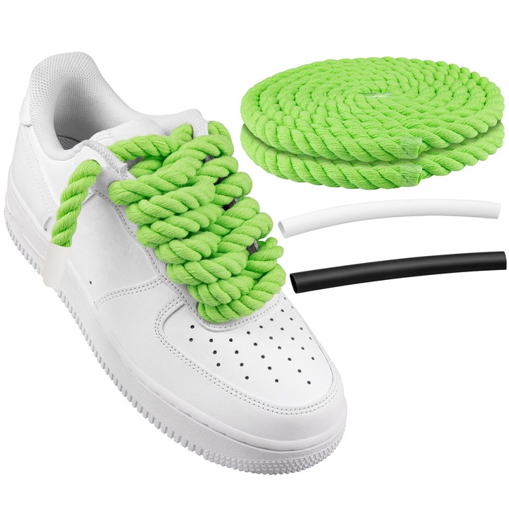 Sireturi groase Endoto pentru Air Force 1 Verzi 12.7mm Verde One Size INTL