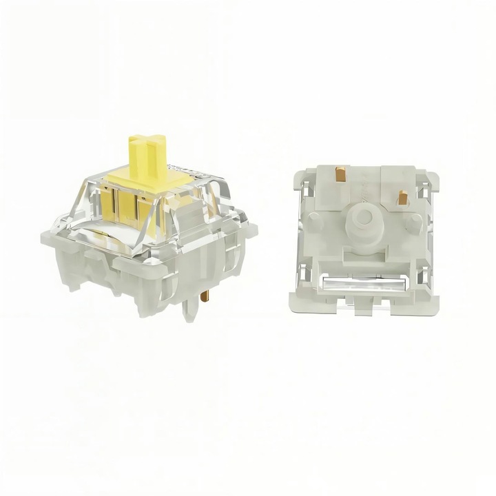 Комплект суичове за механични клавиатури Gateron - KS-9 Silent 2.0, Yellow Switch, линеен, 110 бр.
