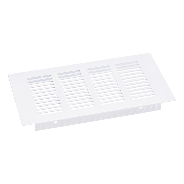 Grila Ventilatie Aluminiu 200x80mm Plasa Aerisire Capac Protectie Alb