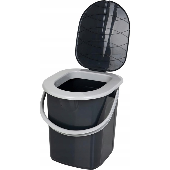 BranQ hordozható WC 22L antracit 37,5x34,4x37cm 120kg kapacitás