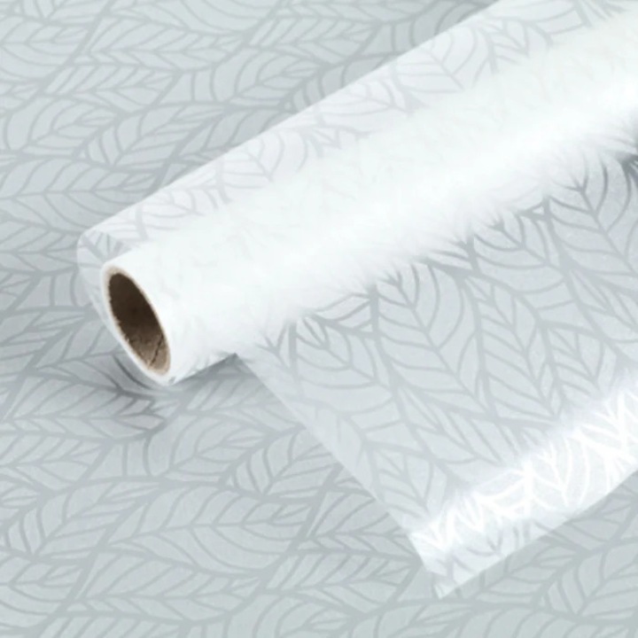 Folie Geam Statica Vivendo 60x300cm Protectie Vizuala Intimitate, Efect Sablare, Frunze