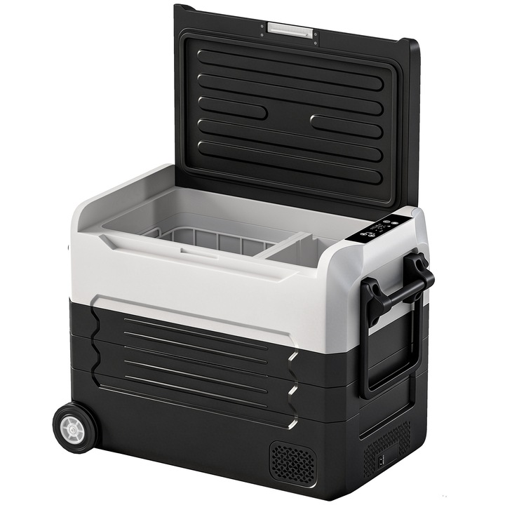 Frigider Auto, Outsunny, ABS, HDPE, 72,6 x 39 x 44,3 cm, Negru
