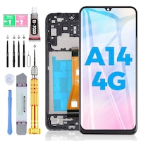 Display LCD pentru Samsung A14 4G, ecran tactil de schimb, cu ramă, set inclus