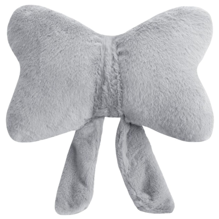 Perna Decorativa, Eurofirany, Wiosna/135, In Forma De Funda, Argintiu, Tesatura Moale Tip Blanita, Cu Umplutura, Pufoasa Si Confortabila, Accent Original Pentru Living Si Camera Copilului, Calitate Superioara