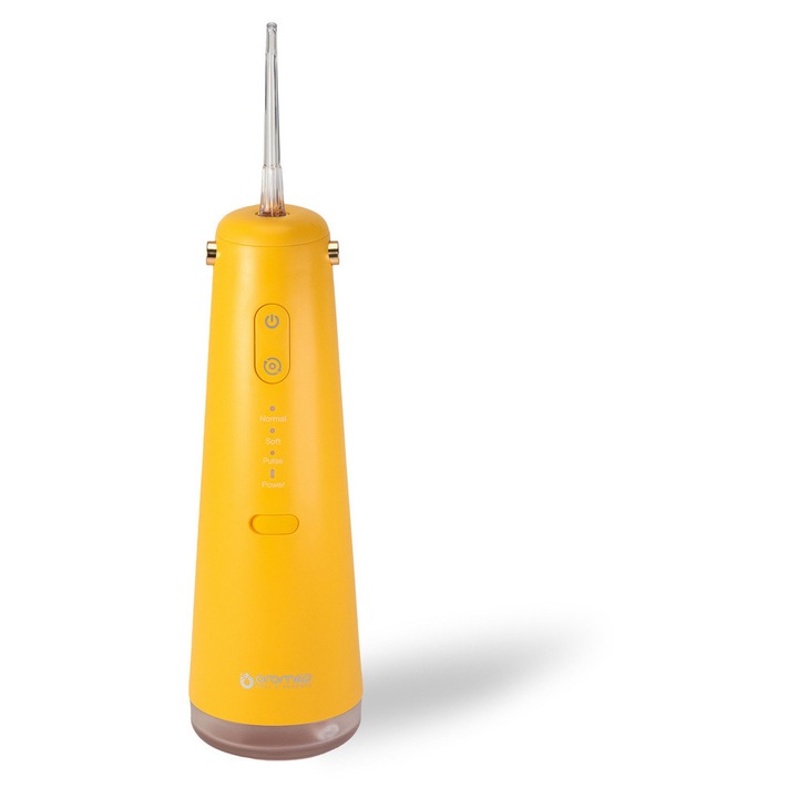 Орален иригатор OROMED ORO-X DENT, жълт, 170мл, 1100mAh, компактен дизайн