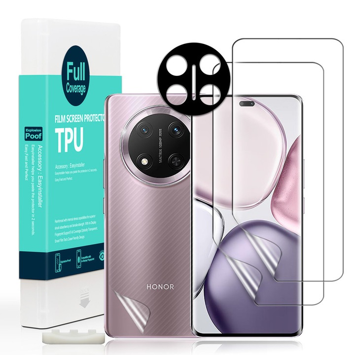 Folie Sticla Ibywind pentru Honor Magic 7 Lite/X9c 5G, Pachet 2, TPU, protectie pentru obiectiv, Montaj Usor, Ultra HD, Anti Zgarieturi, Anti Socuri