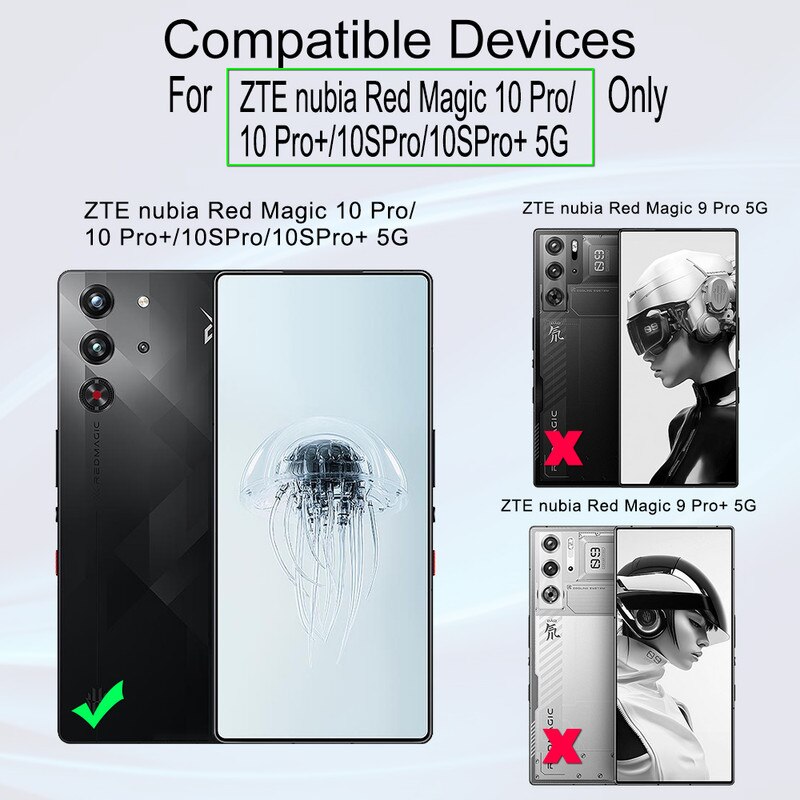 Folie Sticla Ibywind pentru ZTE nubia RedMagic 10 Pro/10 Pro+ 5G, Pachet 2, Sticla Securizata, protectie pentru obiectiv, Montaj Usor, Duritate Militara, Ultra HD, Anti Zgarieturi, Anti Socuri