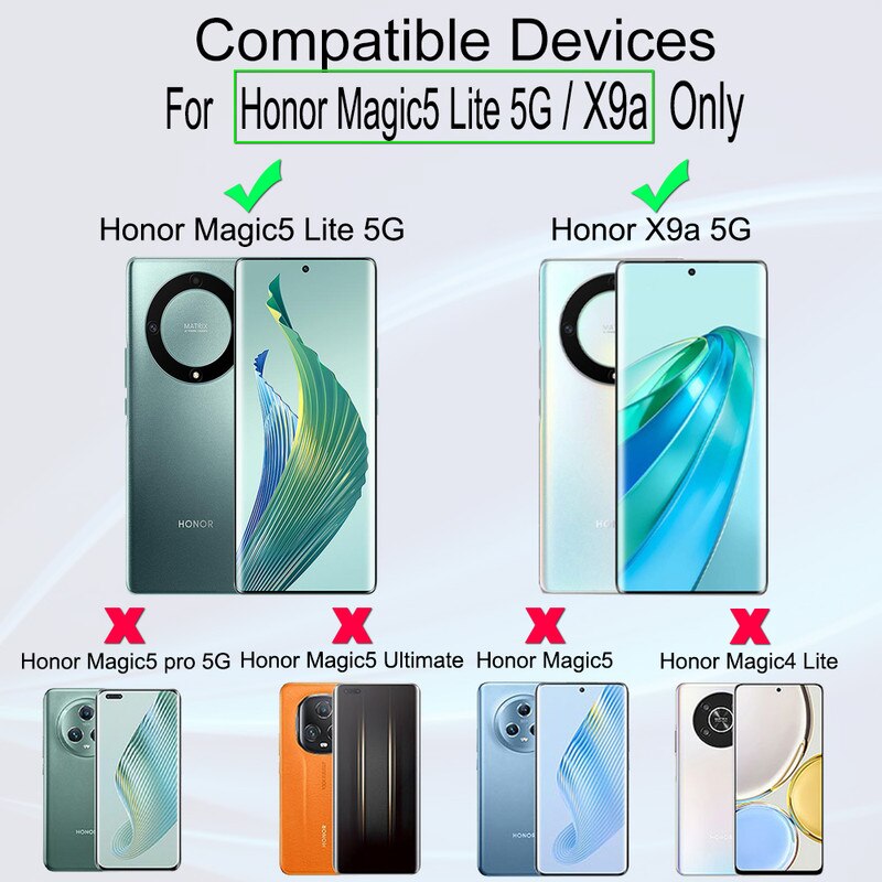 Folie Sticla Ibywind pentru Honor Magic 5 Lite 5G/Honor X9a 5G, Pachet 2, TPU, protectie pentru obiectiv, Montaj Usor, Ultra HD, Anti Zgarieturi, Anti Socuri