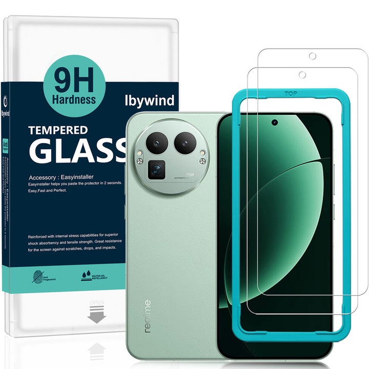 Folie Sticla Ibywind pentru Realme GT 8/8 Pro 5G, Pachet 2, Sticla Securizata, Montaj Usor, Duritate Militara, Ultra HD, Anti Zgarieturi, Anti Socuri