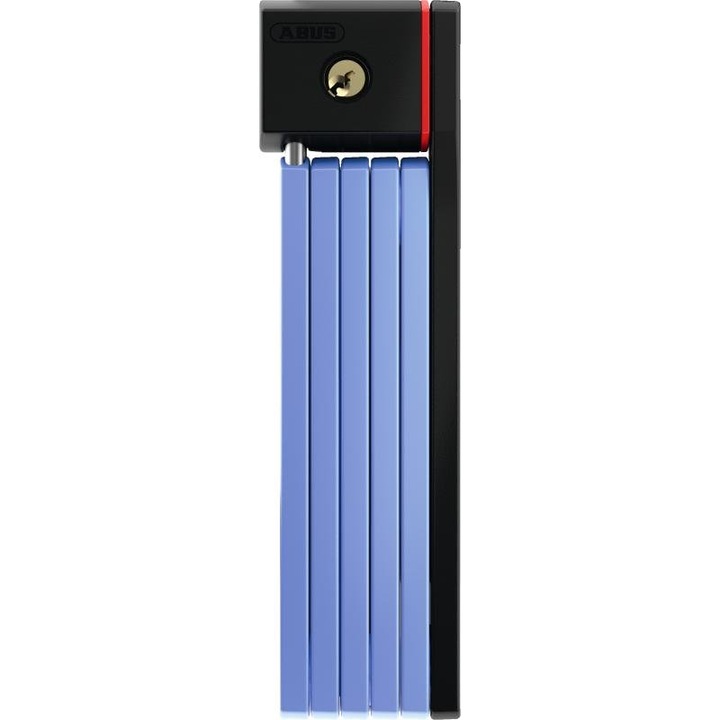 Lacat pentru bicicleta Abus Bordo uGrip 5700/80 SH pliabil, cu cheie, panouri nituite 5 mm, albastru, 80 cm