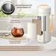 Fierbator Electric Portabil, BYONDSELF®, 550 ml, 316 otel inoxidabil, 4 Presetari de Temperatura, 45-90℃ control constant al temperaturii, display LCD, design dublu strat anti-oparire, 220V, Crem