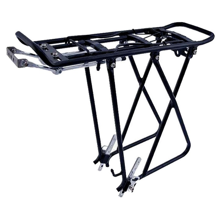 Portbagaj robust din aluminiu pentru bicicleta, pentru genti laterale, negru