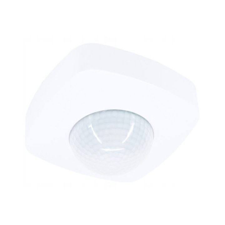 Senzor de miscare / detector de prezenta Bemko B50-SES07WH PIR, detectie 360°, putere maxima 2000W, montaj aplicat, Alb, 1 buc